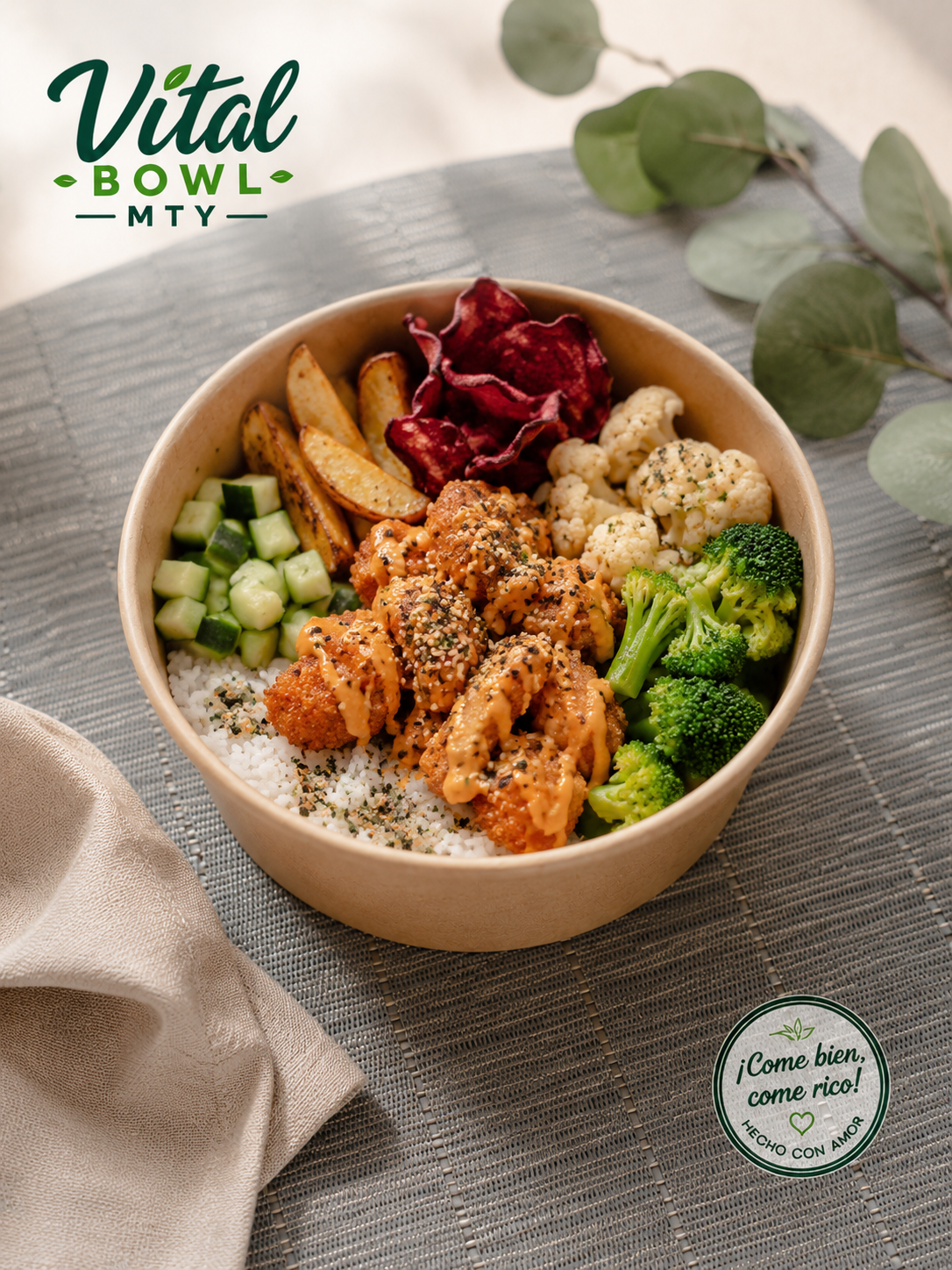 Poke Popcorn de Vital Bowl MTY